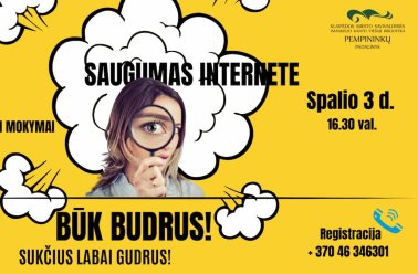 Spalio mėn. mokymai I. Kanto bibliotekoje. Kviečiame registruotis!