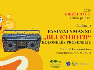 Edukacija 1–5 klasių mokiniams „Pasimatymas su „Bluetooth“ kolonėlės proseneliu“