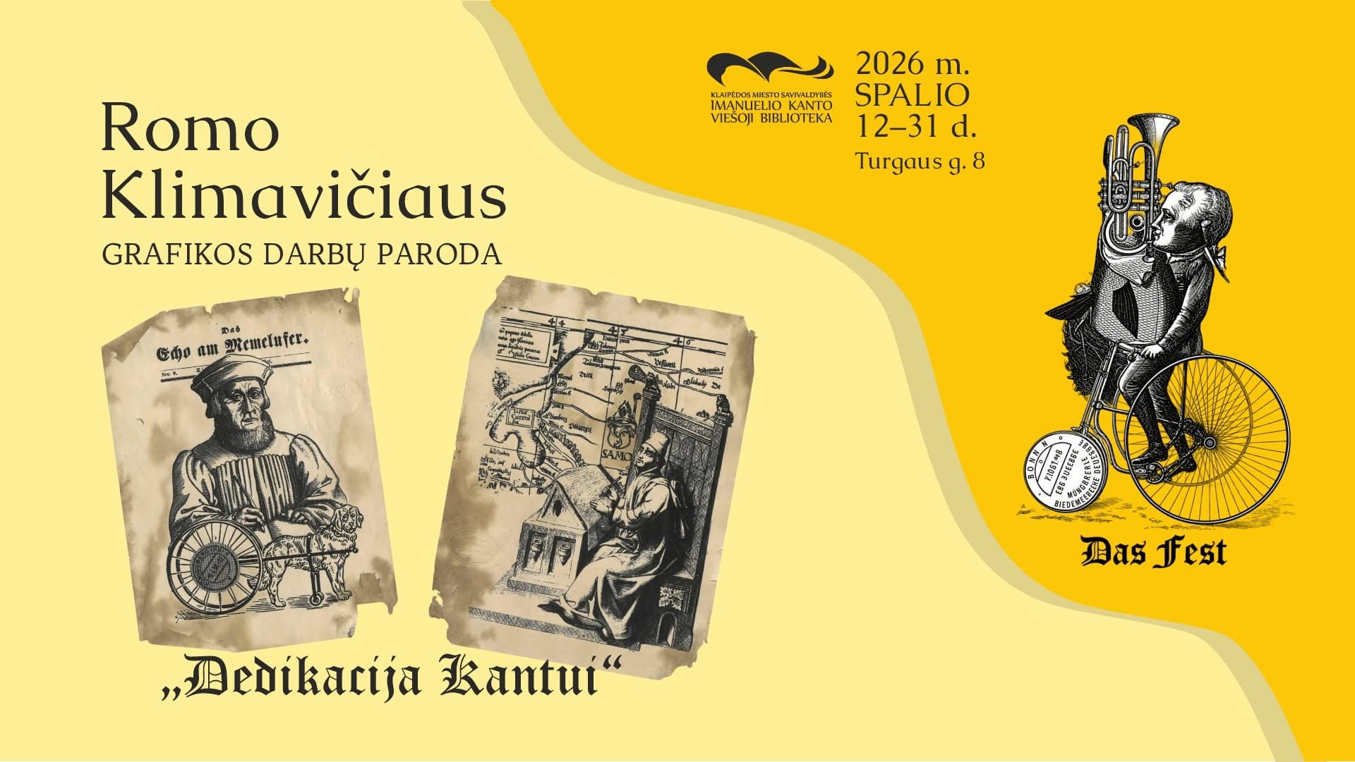 Romo Klimavičiaus grafikos paroda „Dedikacija Kantui“